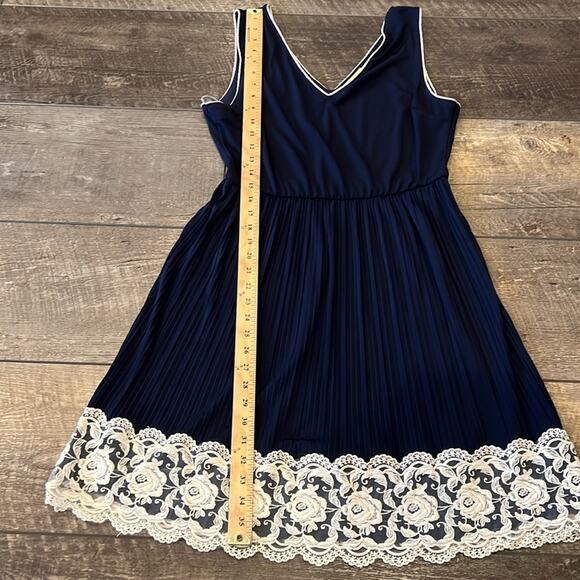 ModCloth Yellow Star Personal Essayist Dress Navy Size XL - Picture 4 of 9